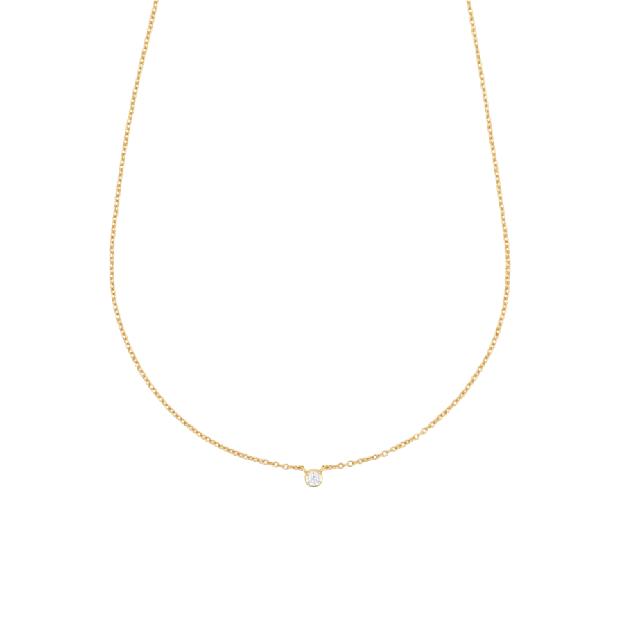 Oda Floating halskæde - forgyldt